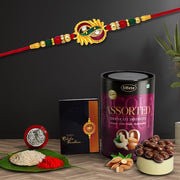 Rakhi (K1_273_as)  Assorted Chocolate Dryfruits 96gm  Rakhi Combo With Card And Chocolate  Chocolates Gift  Rakhi  Chocolate For Brother  Rakhi With Gift  Set Of 1 Rakhi thumbnail 1