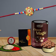 Rakhi (K1_430_em)  Chocolate Magic  Rakhi For Brother With Gift  Rakhi With Chocolate Rakhi Combo For Brother  Set Of 1 Rakhi  Chocolate thumbnail 1