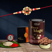 Rakhi (K1_13_em)  Chocolate Magic Rakhi Combo With Card And Chocolate Chocolates Gift Pack Rakhi  Chocolate For Brother Rakhi With Gift Set Of 1 Rakhi thumbnail 1