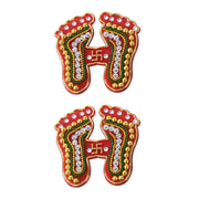 Decorative Laxmi Charan Paduka Sticker Set (Pack Of 2 Pc) thumbnail 6