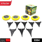 9364 4 Pack Solar Ground Lights Led Solar Powered Disk Lights Outdoor Waterproof Garden Landscape Lighting For Yard Deck Lawn Pathway Walkway Balcony Decoration thumbnail 5