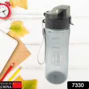 7330 Plastic Water Bottle Outdoor Sport Bottle With Carry Case Leak Proof Bpa-free For Travel Cold And Hot Water Plastic Water Bottle With Daily Water Intake For Gym And Children Home Travel Office Use (1 Pc ) thumbnail 6