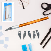 Precision Electronic Spices Hand Repair Cutting Knife With 5 Extra Sharp Blade (1 Set) thumbnail 1