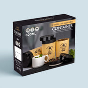 5766 Accurate Seal Tea Sugar Coffee Container - 3 Pcs Plastic Damru Shaped Tea Coffee Sugar Canisters Jar New Airtight Food Seal Containers For Salt Dry Fruit Grocery Multicolor (3 Pcs Set) thumbnail 4