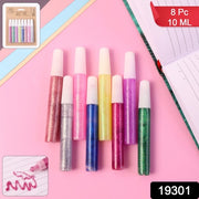 Diy Multi-color Glitter Craft Glue Pen Set (10ml  8 Pc) thumbnail 5