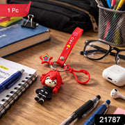 Cute Cartoon Girl Character Keychain With Strap And Decorative Charm (1 Pc) thumbnail 7