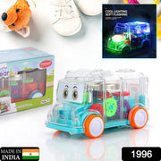 1996 Transparent Musical Mini School Bus Toy For Kids thumbnail 6