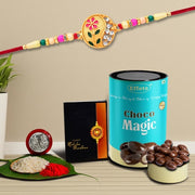 Rakhi (K1_507_cm)  Chocolate Magic  Rakhi For Brother With Gift  Fancy Rakhis For Men Stylish Rakhi Combo For Brother  Set Of 1 Rakhi  Chocolate thumbnail 1