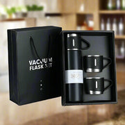Stainless Steel Vacuum Flask Set With 3 Steel Cups Combo For Coffee Hot Drink And Cold Water Flask Ideal Gifting Travel Friendly Latest Flask Bottle. (500ml) thumbnail 4