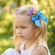 Elegant Satin Ribbon Bow Hair Clips Set (3 Pc) thumbnail 2