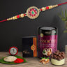Designer Rakhi For Brother Set Of 1 With Assorted Chocolate Dryfruits 96gm (K1_422_as)