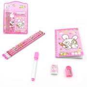 4299 Stationery Kit For Kids - Stationery Set Includes Wooden Pencil Sharpener Pencil And Eraser Set Small Diary School Supply Set Birthday Return Gift For Kids Boys Girls (8 Pc Set) thumbnail 3