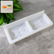 Wall Mounted Double Compartment Soap  Sponge Holder (1 Pc) thumbnail 2