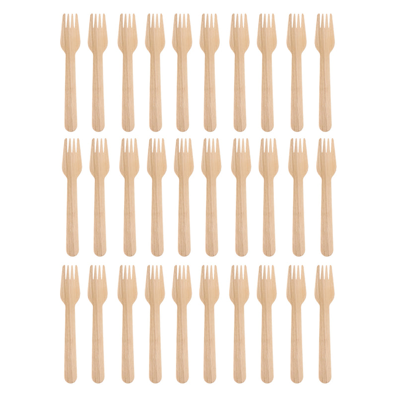 Freshee 160mm Wooden Fork  30 Pcs Pack