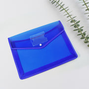 Transparent Document File Folder  Multi-color Button Closure File Bags (1 Pc  Mix Color) thumbnail 3