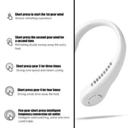 0876 Neck Fan Portable And Wearable Personal Fan Usb Rechargeable Headphone Design Neckband Fan With 3 Speeds Suitable For Outdoor Family Sports Travel thumbnail 4