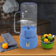 Portable Electric Juicer With Handle  Straw Usb Rechargeable 6 Stainless Steel Blades (500 Ml) thumbnail 1