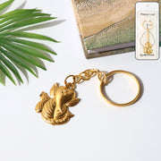 Golden Ganesh Leaf Design Keychain (1 Pc) thumbnail 5