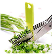 1563 Multifunction Vegetable Stainless Steel Herbs Scissor With 5 Blades thumbnail 4