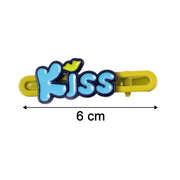 Cute Kiss Text Hair Clip Set (2 Pc) thumbnail 4