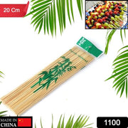 1100 Camping Wooden Color Bamboo Bbq Skewers Barbecue Shish Kabob Sticks Fruit Kebab Meat Party Fountain Bamboo Bbq Sticks Skewers Wooden (20cm) thumbnail 6