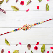 Multicolor Peacock Feather Rakhi thumbnail 1