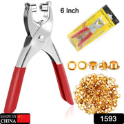 1593 Grommet Setting Tool With 25 Pcs Gold Eyelets Grommets Steel Hole Punch Setter Kit For Leather Canvas All Fabrics Men And Women Clothes Shoes Belts Bags Crafts thumbnail 1