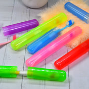 4969 6pc Plastic Toothbrush Cover Anti Bacterial Toothbrush Container- Tooth Brush Travel Covers Case Holder Cases thumbnail 2
