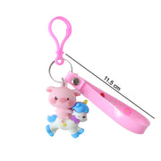 Cute Pig Riding Unicorn Cartoon Keychain (1 Pc) thumbnail 4