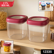 Transparent Twist Lock Kitchen Storage Container Set (Approx 800ml  2pc) thumbnail 6