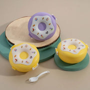Donut Shaped Double Insulated 3 Compartment Lunch Box (1 Pc  Mix Color) thumbnail 5