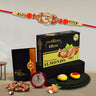 Rakhi For Brother Set Of 1 With Silver Color Pooja Coin  Greeting Card (K1_546_ca32) 200 Grams