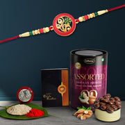 Rakhi (K1_518_as)  Assorted Chocolate Dryfruits 96gm  Rakhi Combo With Card And Chocolate  Chocolates Gift  Rakhi  Chocolate For Brother  Rakhi With Gift  Set Of 1 Rakhi thumbnail 1