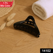 Triangle Shape Mix Color Plastic Hair Claw Clip  1 Pc Durable Grip For Women And Girls thumbnail 6