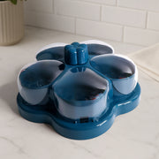 Lotus Shape Rotating Dry Fruit  Snack Organizer Box With Compartments (1 Pc) thumbnail 1