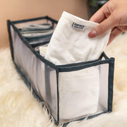 4069 Clothes Organizer +7 Grid Drawer Wardrobe Clothes Organizer Jeans Closet Cabinet Organizers Portable Foldable Storage Containers thumbnail 5
