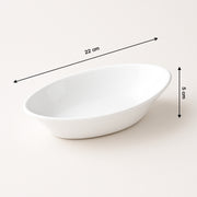 Plastic Marin Serving Bowl  Elegant Oval Deep Bowl (1 Pc  White) thumbnail 3