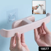 Bathroom Towel Slipper Hanging Rack Self Adhesive Wall Mounted (1 Pc) thumbnail 5