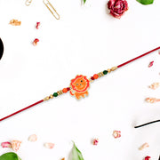 Cute Lion Kids Rakhi With Beaded Thread thumbnail 3