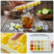 24 Grid Pop Up Ice Cube Tray Set With Lid (2 Pc Set) thumbnail 5