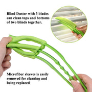 7729 Window Blind Cleaner Duster Brush With Microfiber Sleeves - Blind Cleaner Tools For Window Shutters Blind Air Conditioner Jalousie Dust thumbnail 2