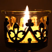 Flower Diwali Candle Holder With Plastic Stand (1 Set) thumbnail 5