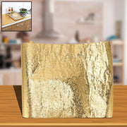 Oil Proof Sticker Waterproof Self Adhesive Aluminum Foil Wallpaper (60 Cm2m  Golden  1 Pc) thumbnail 1
