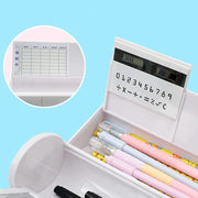17609 8 in 1 Compass Box, Geometry Box 2 Compartment, Pencil Box with 1 Calculator, 1 Mirror, 2 Marker for Boys Art Plastic Pencil Box thumbnail 4