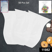 Clear Cookie Bags Gift Bag Clear Flat Treat Bags (50 Pc Set) thumbnail 4