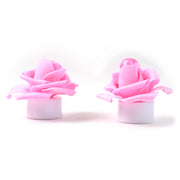 Rose Flower Shaped Led Flickering Tealight Candles (2 Pc) thumbnail 1