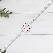 Designer Turtle Rakhi With Silver Finish And Enamel Highlights thumbnail 2