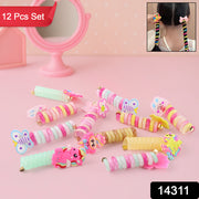 Spiral Hair Braiding Clips For Kids (12 Pc   Mix Design) thumbnail 6