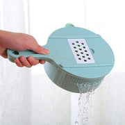 Vegetable Choppers With Drain Basket  6 In 1 Vegetable Slicer Blades (1 Set) thumbnail 3