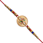 Antique Finish Rakhi With Meenakari  Kundan Work thumbnail 1